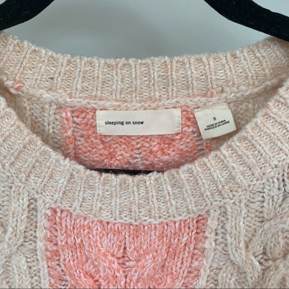 Anthropologie cream and pink knit sweater - Picture 7 of 7